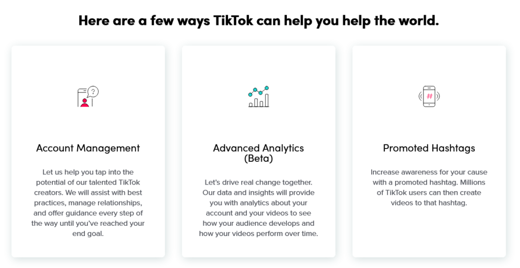 Screenshot TikTok for Good Blogbeitrag NGO MarketDialog