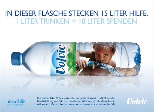 Non-Profit Beispiel unicef Volvic