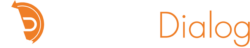 Logo MarketDialog Weiß Orange Quer
